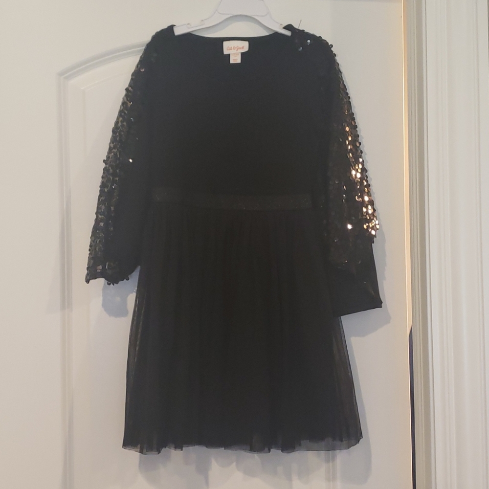 Sequin cape dress